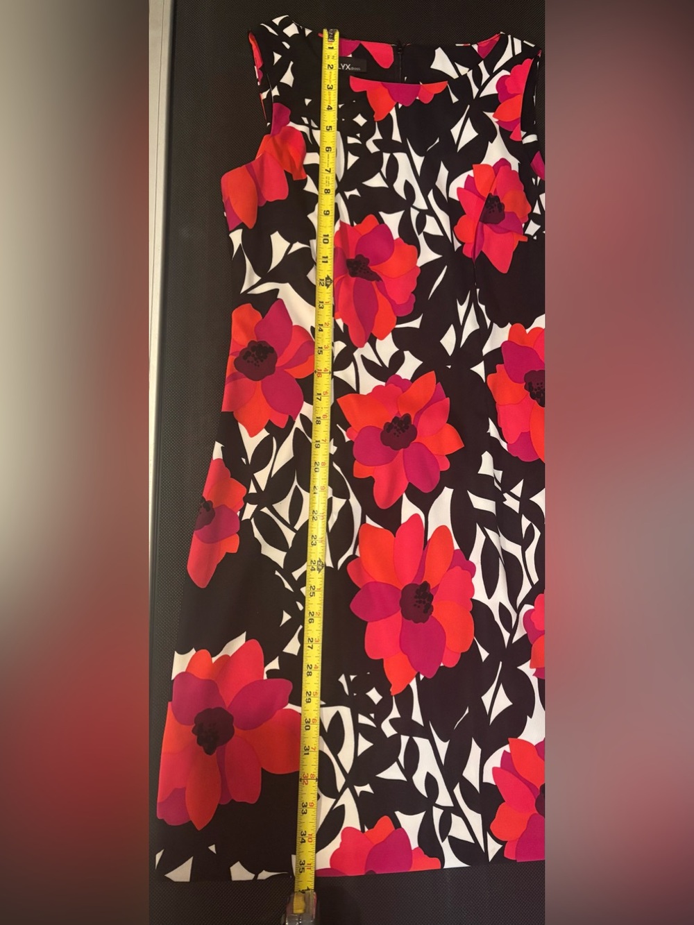 Alyx Vibrant Floral Midi Dress in Black and Pink - Picture 5 of 6